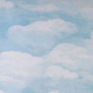 1040 Halley Fashion Mavi Bulut Desen Çocuk Odası Duvar Kağıdı
