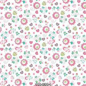 230-1 Bn Wallpapers Çiçek Desenli Çocuk Odası Duvar Kağıdı