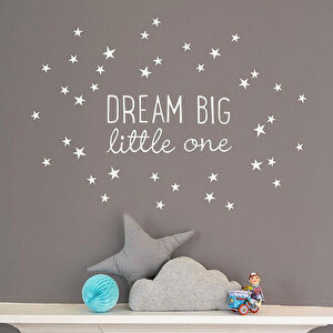 Tilki Dünyası Dream Big Little One Beyaz Bebek Ve Çocuk Odası Sticker Tilki/76304