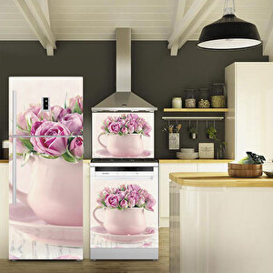 Tilki Dünyası Soft Renkli Güller , Buzdolabı, Bulaşık Makinesi Ve Ocak Arkası Yapışkanlı Folyo 0050