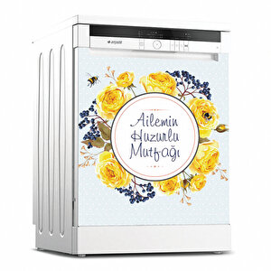 Tilki Dünyası Bulaşık Makinesi Kapak Sticker 0082