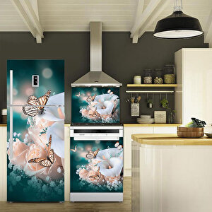 Tilki Dünyası Uçan Kelebekler Buzdolabı, Bulaşık Makinesi Ve Ocak Arkası Yapışkanlı Folyo 0045