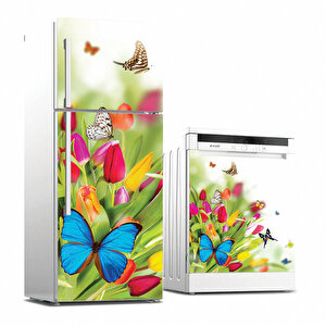 Tilki Dünyası Buzdolabı Ve Bulaşık Makinesi Takım Sticker 0093