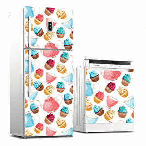 Tilki Dünyası Buzdolabı Ve Bulaşık Makinesi Takım Sticker 0049