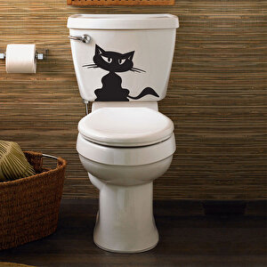Tilki Dünyası Kızgın Kedi Klozet Kapağı Ve Banyo Sticker Tilki/73945