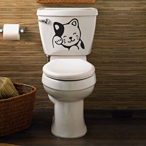 Tilki Dünyası Sevimli Kedicik Klozet Kapağı Ve Banyo Sticker Tilki/73943