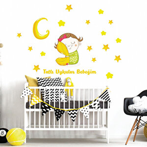 Tilki Dünyası Uyuyan Prenses Ay Ve Yıldız Bebek Ve Çocuk Odası Duvar Sticker Tilki/74829