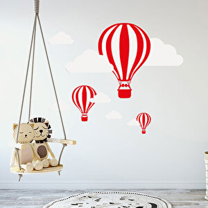 Tilki Dünyası Uçan Balonlar Kırmızı Beyaz Taraftar Bebek Ve Çocuk Odası Sticker Tilki/74825