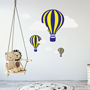 Tilki Dünyası Uçan Balon Sarı Lacivert Taraftar Bebek Ve Çocuk Odası Sticker Tilki/74822