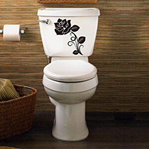 Tilki Dünyası Floral Gül Klozet Kapağı Ve Banyo Sticker Tilki/73927