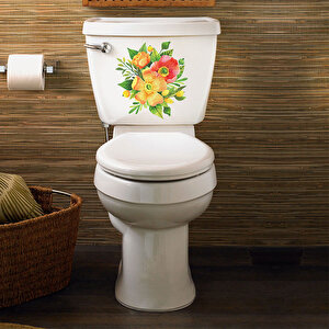 Tilki Dünyası Rengarenk Çiçekler Klozet Kapağı Ve Banyo Sticker Tilki/73925