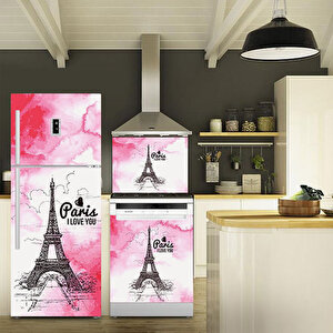 Tilki Dünyası Paris Buzdolabı, Bulaşık Makinesi Ve Ocak Arkası Set Yapışkanlı Folyo 0034