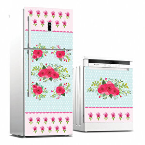 Tilki Dünyası Buzdolabı Ve Bulaşık Makinesi Takım Sticker 0023