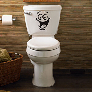 Tilki Dünyası Gülen Ve Komik Yüz Tuvalet Kapağı Sticker Tilki/2960