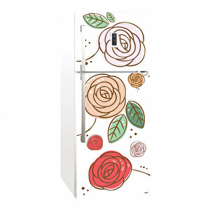 Tilki Dünyası Buzdolabı Kapağı Kaplama Sticker 0099