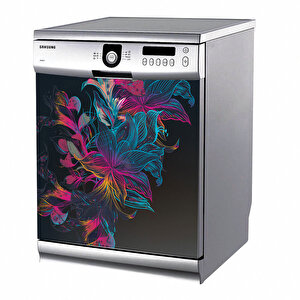 Tilki Dünyası Bulaşık Makinesi Kapak Sticker 0026