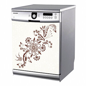 Tilki Dünyası Bulaşık Makinesi Kapak Sticker 0010