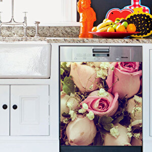 Tilki Dünyası Gonca Güller Bulaşık Makinesi Kapak Stickerı Tilki/74169