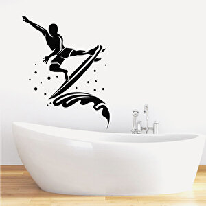 Tilki Dünyası Sörfcü Adam Duşakabin Ve Banyo Sticker Tilki/73971