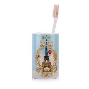 Diş Fırçalık Eyfel Kulesi Romantik Yeşil Banyo Aksesuarı