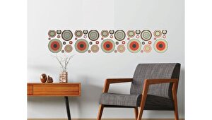 Duvar Çıkartma Stıcker Dekoratif Duvar Kağıdı,Süs  Geometrik Halkalı Pvc 48X33X0,5Cm