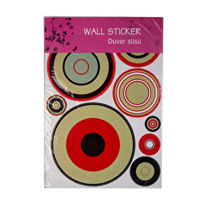Duvar Çıkartma Stıcker Dekoratif Duvar Kağıdı,Süs  Geometrik Halkalı Pvc 48X33X0,5Cm