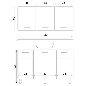 Panovit Mini Evyeli Hazır Mutfak Dolabı 120 Cm