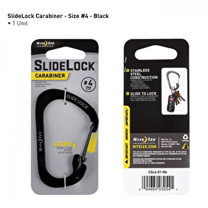 Slidelock Carabiner #4-siyah