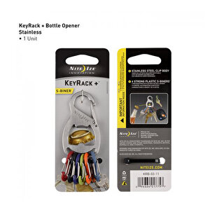 S-biner Keyrack B.opener-çelik Şişe Açacaklı Anahtarlık