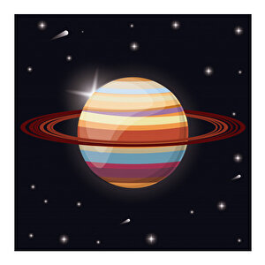 Saturn Kare Led Gece Lambası