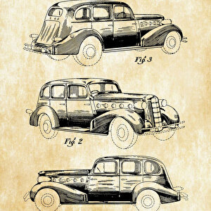 1934 Lasalle Automobile Patent Tablo Czg8p100