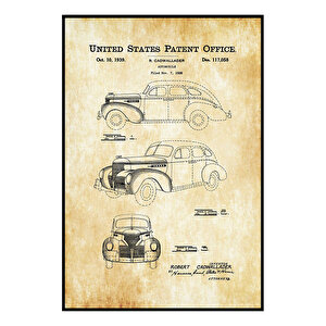 1938 Lasalle Automobile Patent Tablo Czg8p101