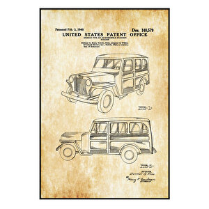 1948 Willys Jeep Station Wagon Patent Tablo Czg8p116