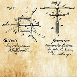 1892 Bicycle Enthusiasts Bike Patent Tablo Czg8p137