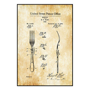 1884 Fork Patent Tablo Czg8p142