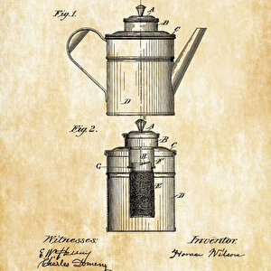 1894 Coffee Percolator Patent Tablo Czg8p144