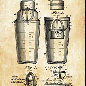 1913 Drink Shaker Mixer Patent Tablo Czg8p147