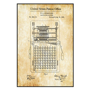 1888 Mechanical Calculator Patent Tablo Czg8p148