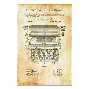 1899 Underwood Typewriter Patent Tablo Czg8p151