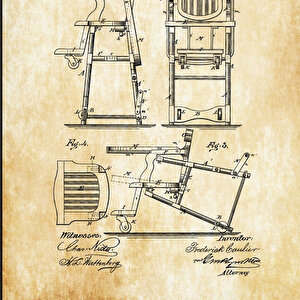 1878 Baby High Chair Patent Tablo Czg8p156