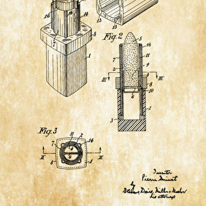 1952 Chanel Lipstick Case Patent Tablo Czg8p158