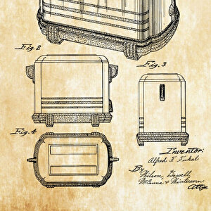 1936 Toaster Patent Tablo Czg8p163