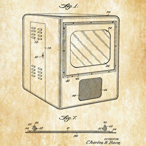 1951 Old Television Patent Tablo Czg8p165