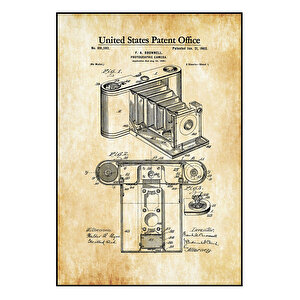 1902 Folding Photographic Camera Patent Tablo Czg8p168
