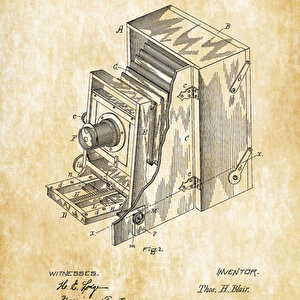 1887 Photo Camera Patent Tablo Czg8p169
