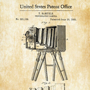 1885 Photographic Camera Patent Tablo Czg8p170