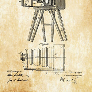 1885 Photographic Camera Patent Tablo Czg8p170
