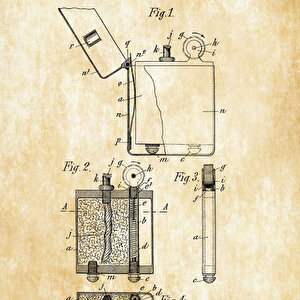 1911 Automatic Lighter Patent Tablo Czg8p180