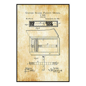 1887 Cigar Box Patent Tablo Czg8p182