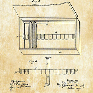 1887 Cigar Box Patent Tablo Czg8p182